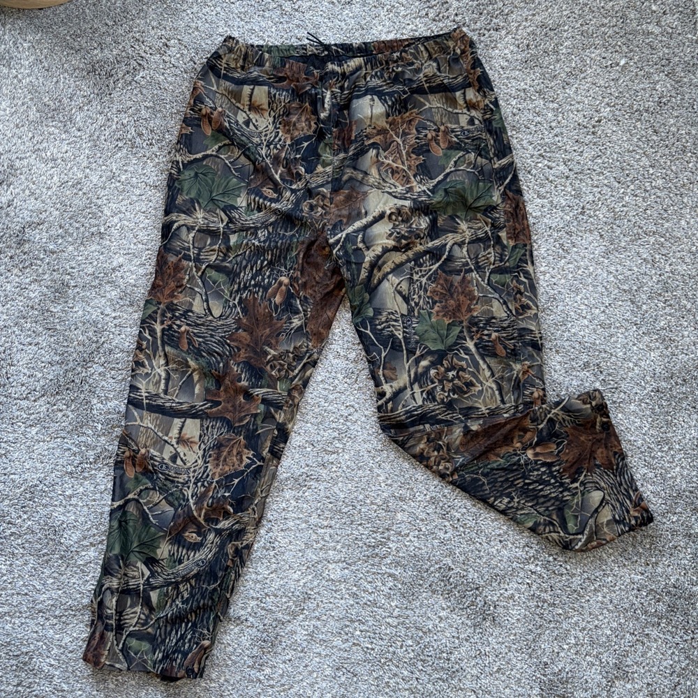 All Game Outfitters AGO Camo Pants Mens L Seclusion 3D Mesh Lined Drawstring